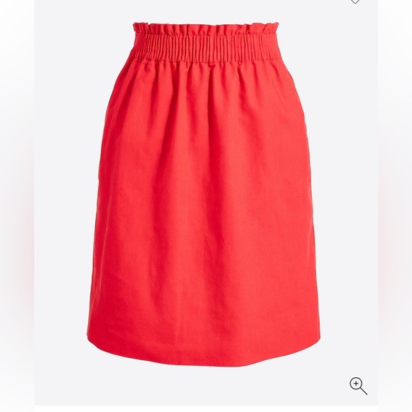 J Crew Factory NWT Linen Cotton Sidewalk Mini Skirt Sz 6 - Picture 1 of 12